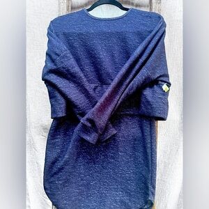 Go Couture Solid Navy Tunic Size Large
